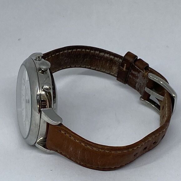 Fosssil FTW5012 Women Brown Leather Analog White Dial Hybrid Smartwatch XX634 - Picture 9 of 12